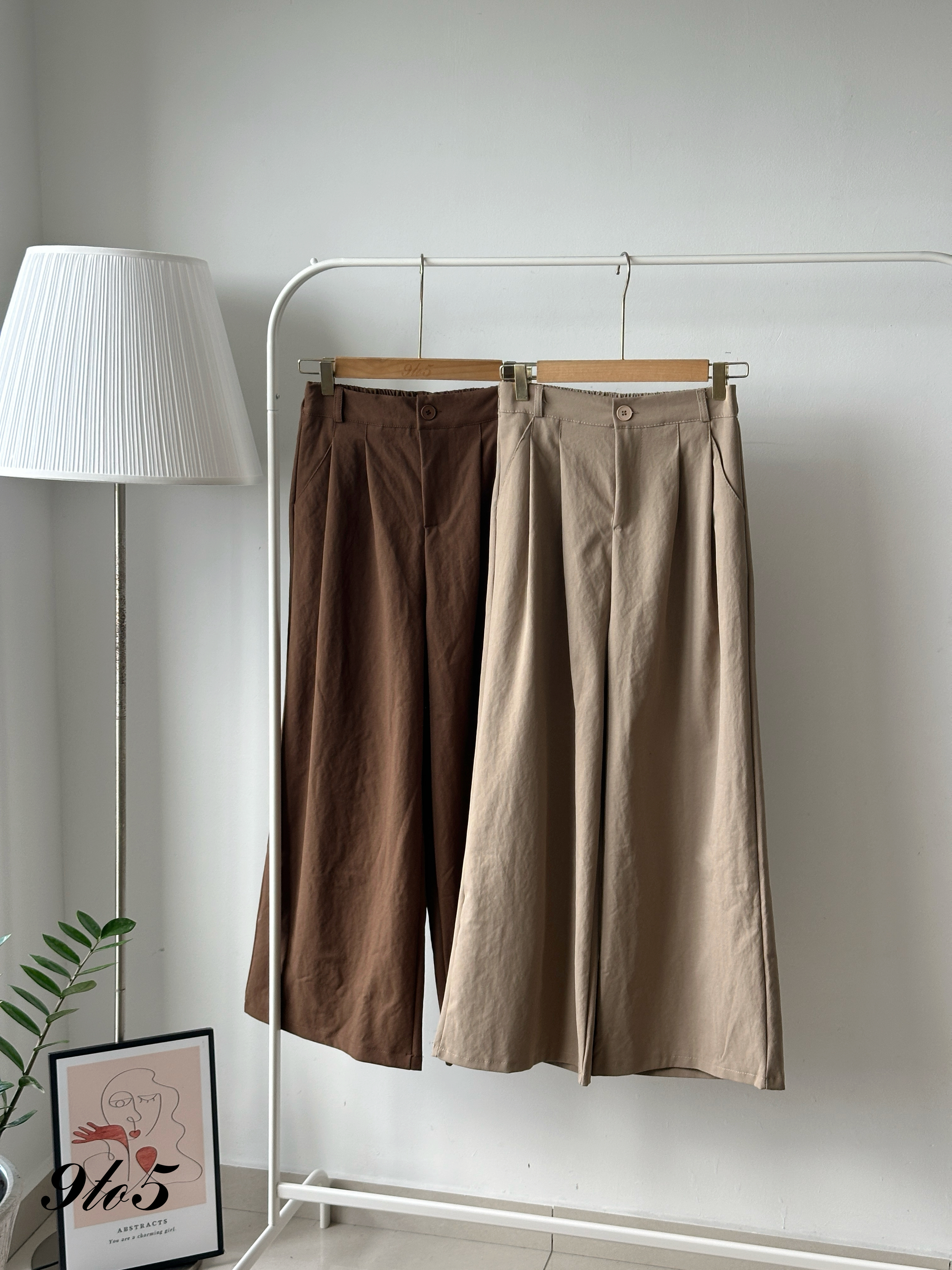 S1886 Wide Leg Long Pants - 5 Colors 