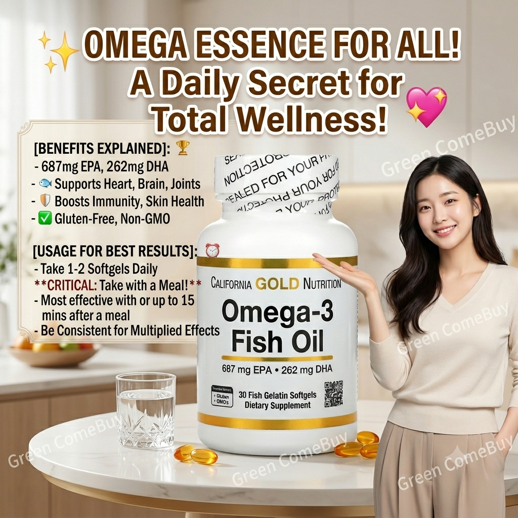 加州黃金營養 Omega-3 魚油軟膠囊