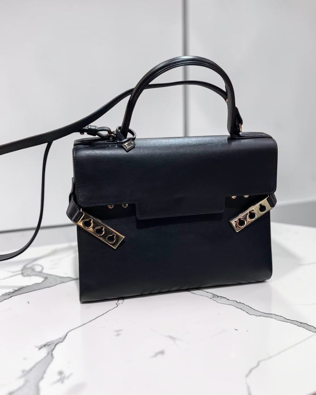 DELVAUX Brillant Gm 2 way bag 牛皮 Black 100%Authentic ,95%new ✅dust bag 