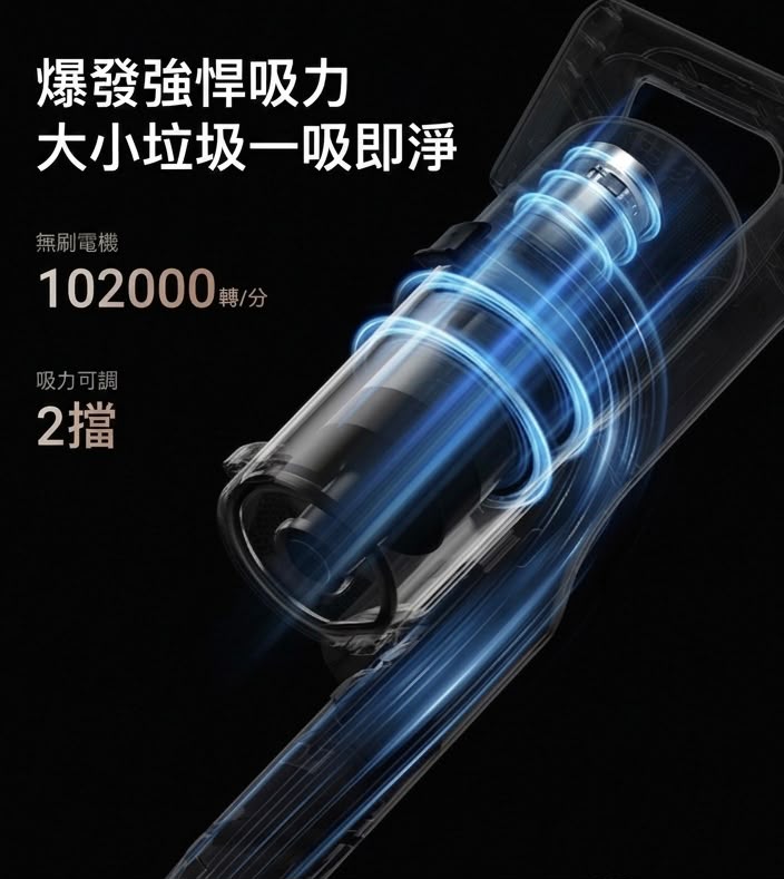 Deerma 德爾瑪 吸拖一體手持式無線吸塵機 T20 香港三腳插頭 (預購產品)