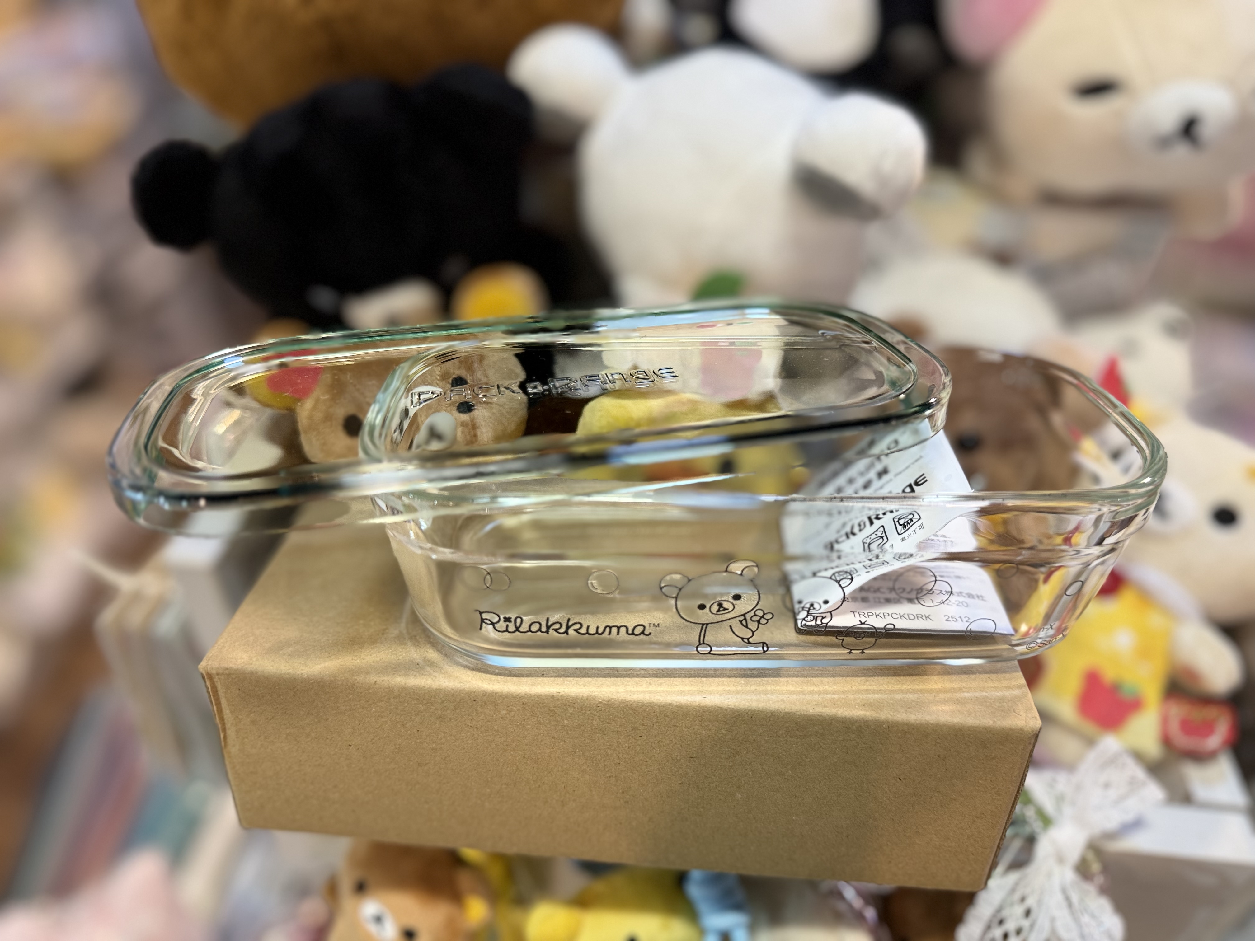 《現貨》全新日本專店限定 Rilakkuma 耐熱玻璃製食物盒（500 ml)