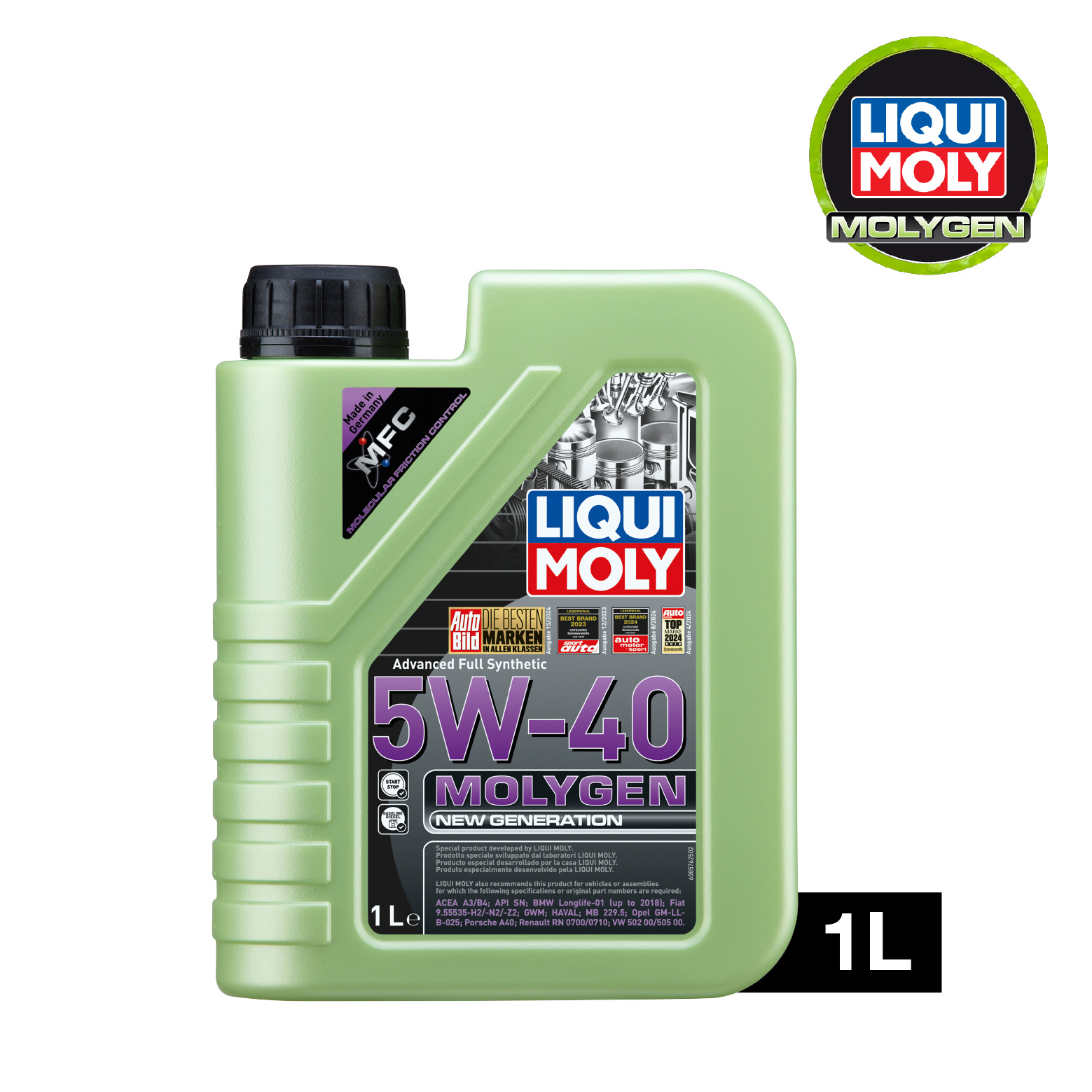LIQUI MOLY Molygen New Generation 5W-40 (1L) 機油/潤滑油/偈油【原裝行貨】