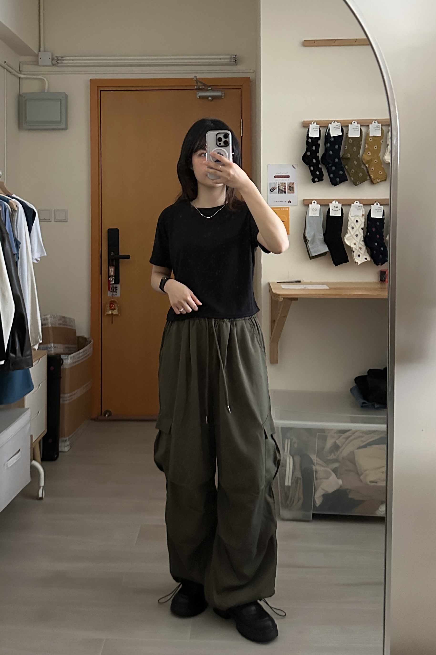 側褶束腳Cargo Pants (三色入)