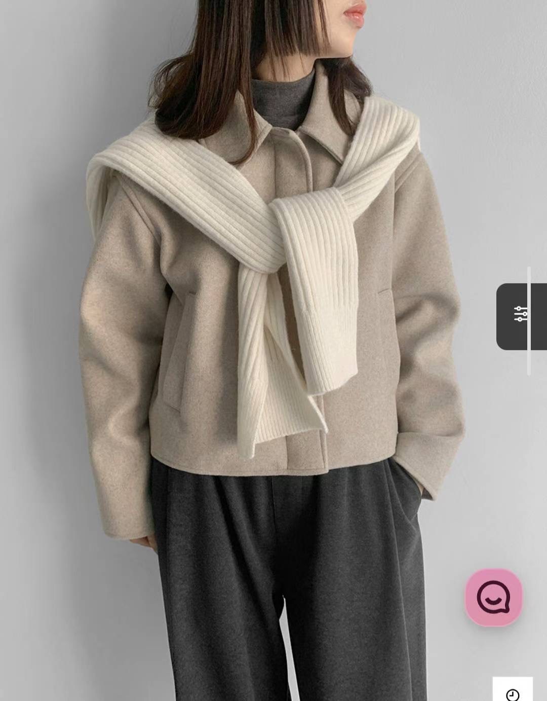 【 Goodbye Winter❄️ | 實穿性極高！知性小反領夾棉拉鍊絨布外套💭🤍 】 Classic Zip Up Outer(三色入)