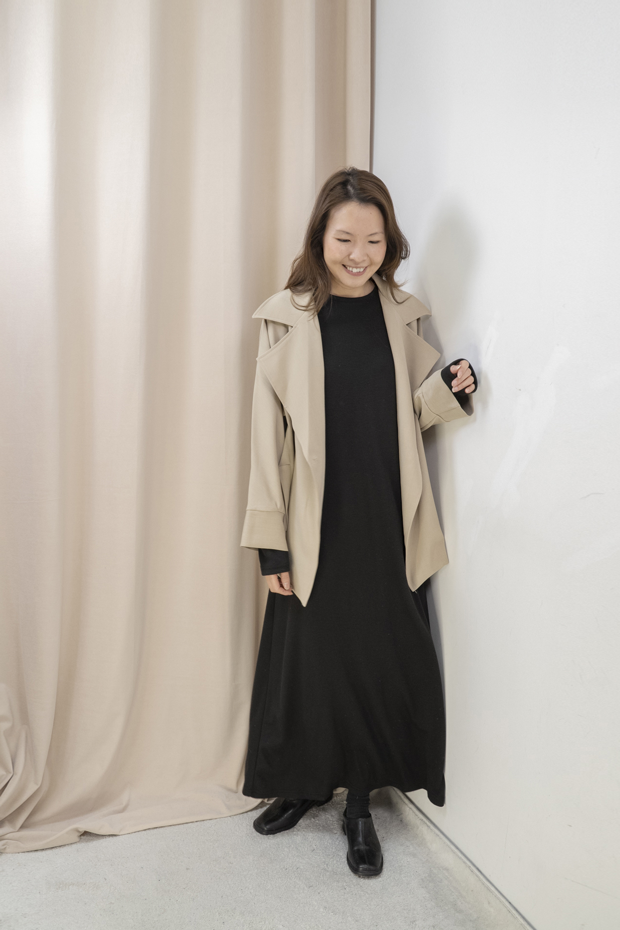 推薦！Smart Causal 必備大翻領西外（卡其啡色）