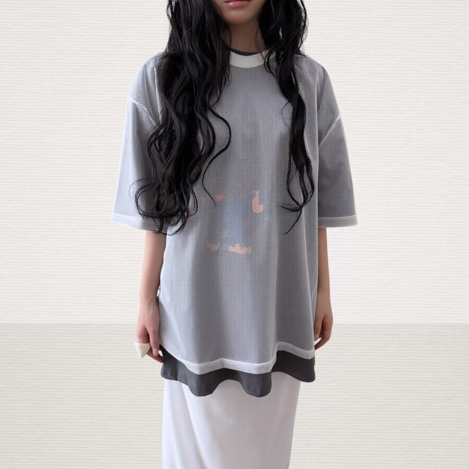 221263短袖網網tee