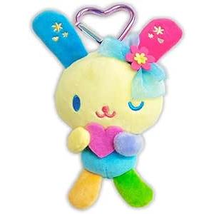 Sanrio USAHANA花小兔 抱愛心 毛公仔爬山扣掛件吊飾