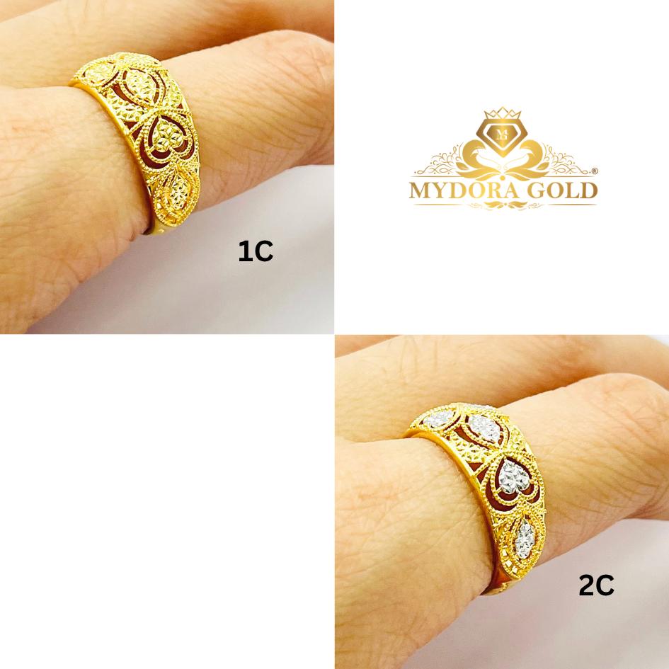 MYDORA Cincin Lacey Love Leaf (5G) l EMAS 916/22K