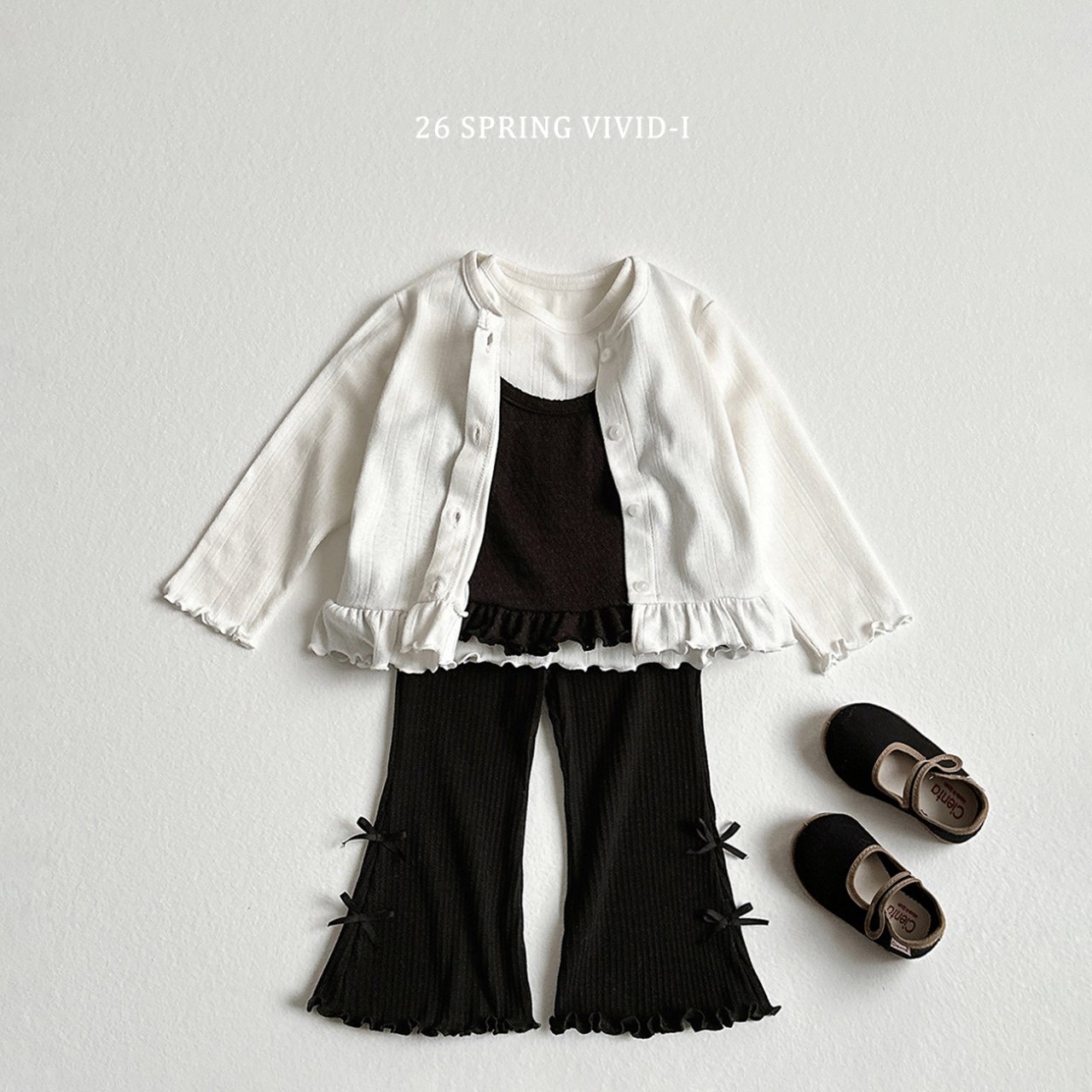 🌸預訂 韓國直送🌸🇰🇷VIVIDI兩色鏤空開襟外套上衣套裝