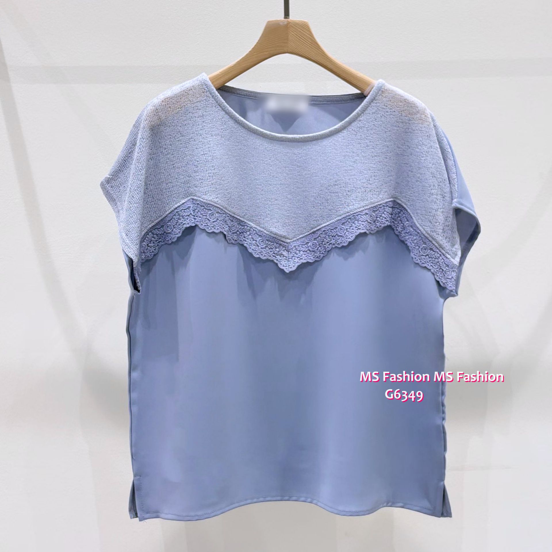 G6349 靚料拼lace top