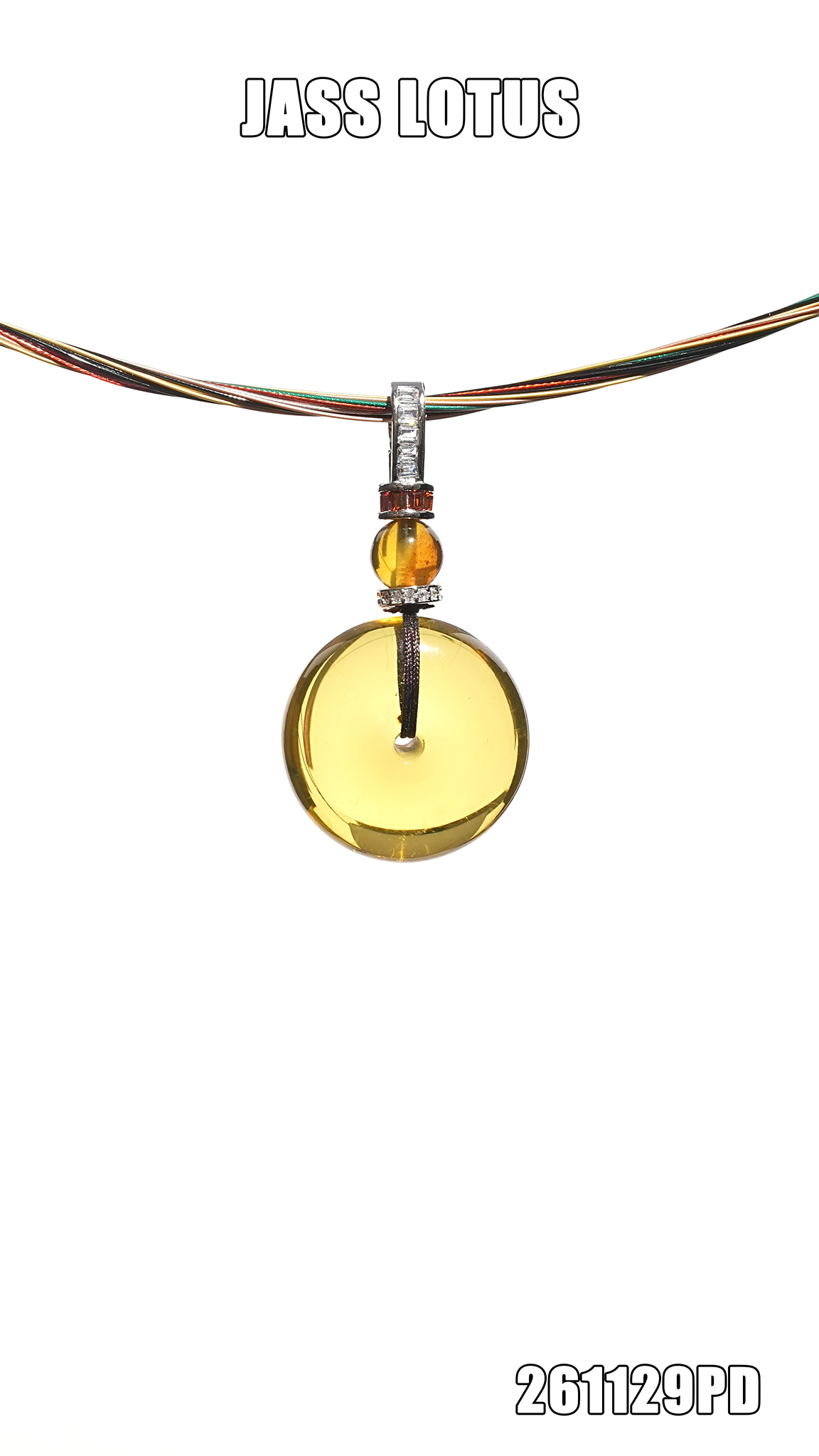 緬甸天然琥珀淨水高藍珀平安扣吊墜