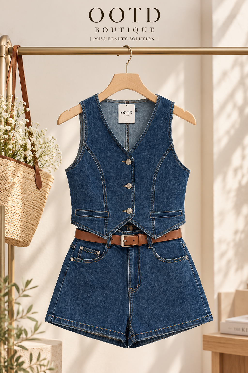 121648 PREMIUM VEST JEANS SET
