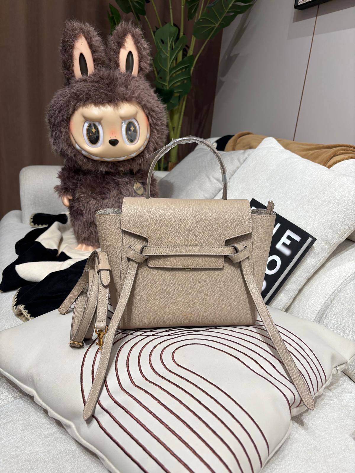 Celine Nano Belt Bag 淺灰褐色牛皮 100%Authentic, 98%New ✅收據✅Dust bag