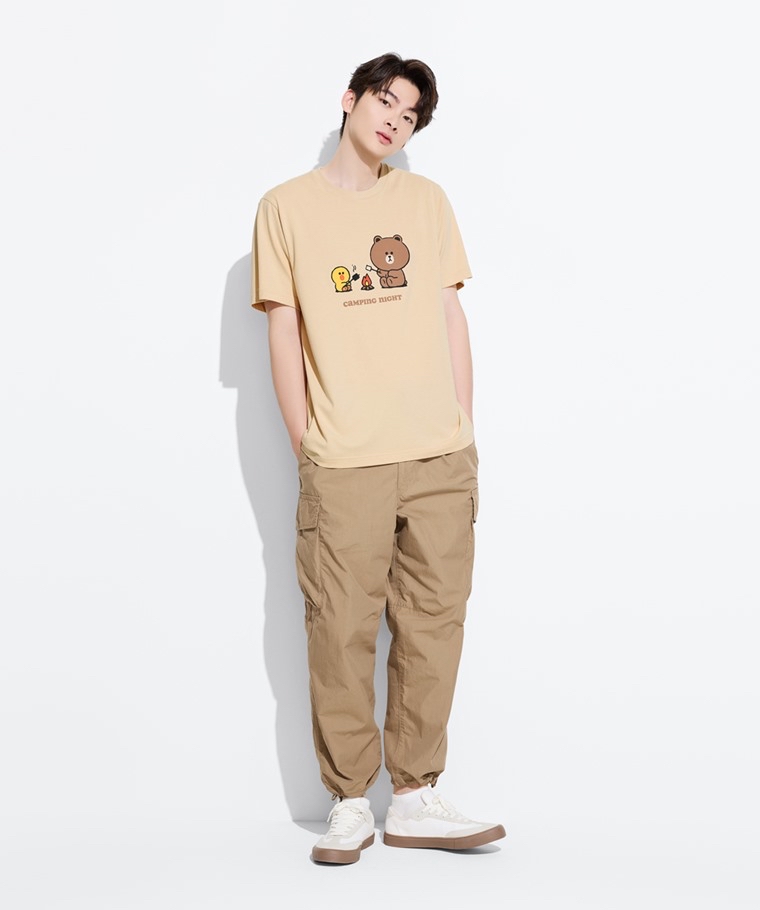 💚預訂 台灣直送💚Line Friend露營印花成人男裝親子款純棉短袖T恤