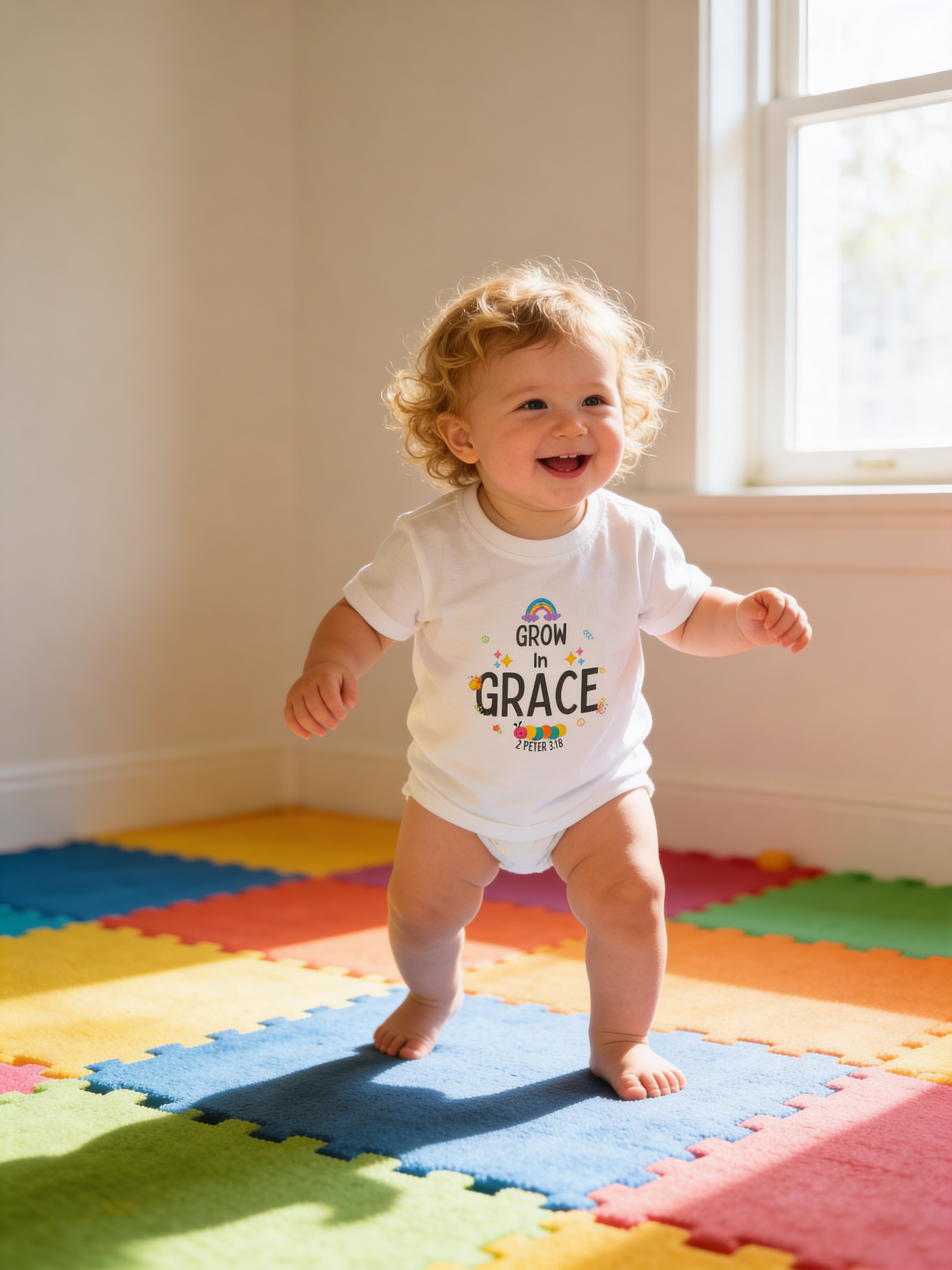 「Grow in Grace」夏日純棉短袖T恤