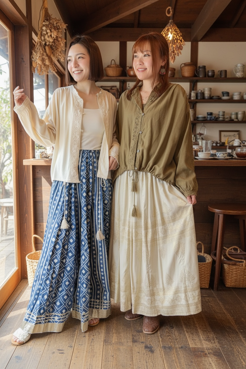 White with Gold lining Skirt #1445