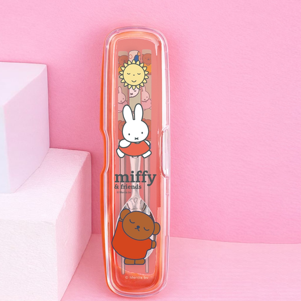 預購 miffy 不銹鋼 筷子匙 連盒