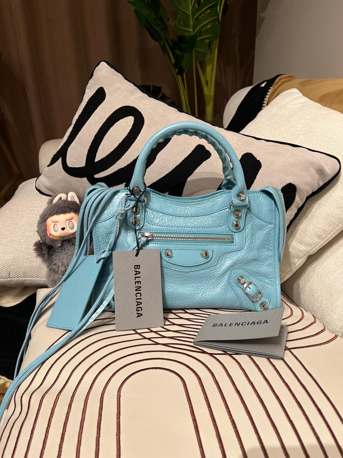Balenciaga City Light Blue 100%Authentic, 99%New 