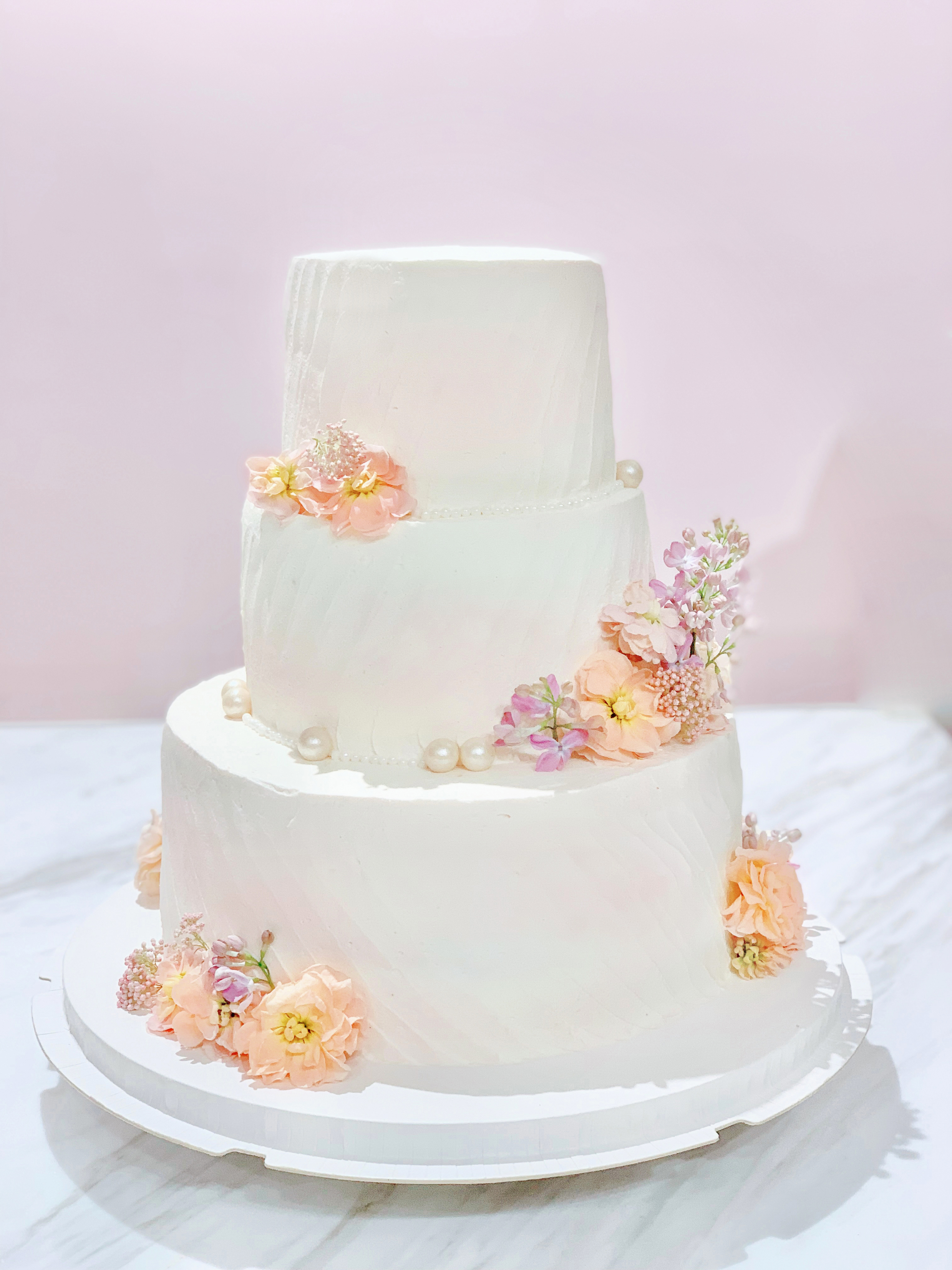 三層鮮花蛋糕（結婚蛋糕款式）