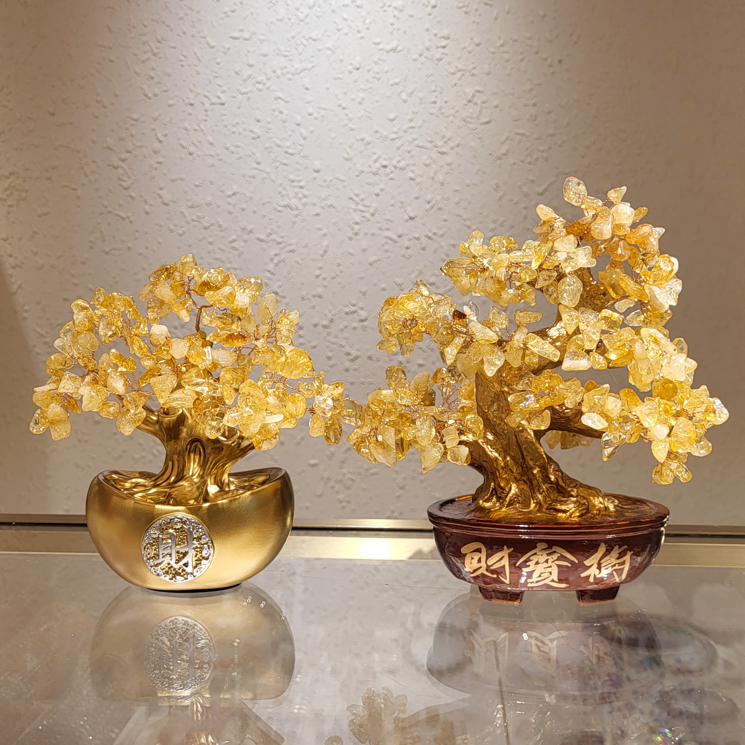 ［早鳥預購］黃晶招財樹 ／粉晶桃花樹