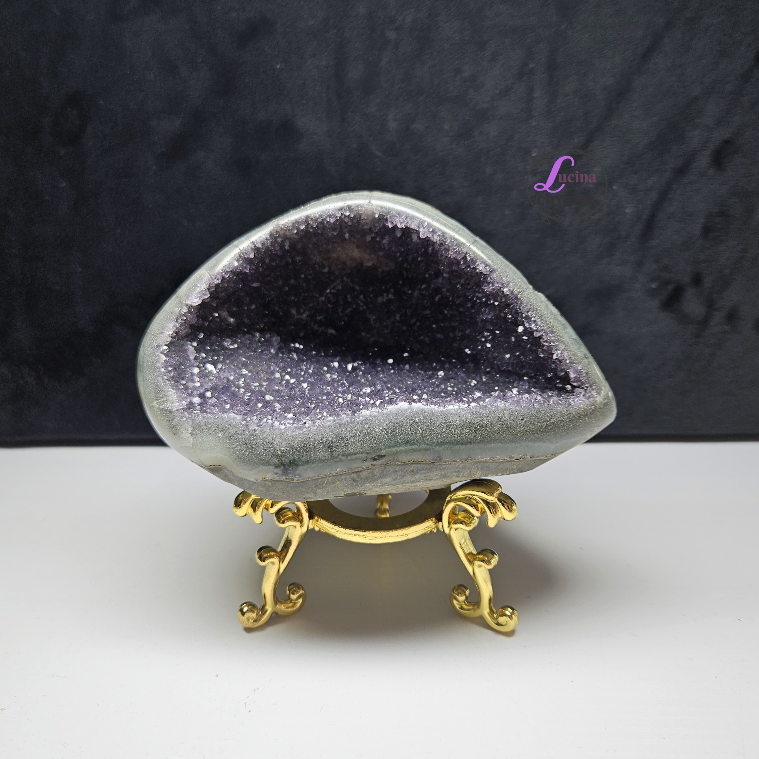 (Co#LC8547) 原皮紫水晶錢袋子/紫晶洞 Amethyst Geode 