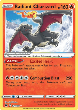 Pokemon TCG Crown Zenith - Radiant Charizard-020/159