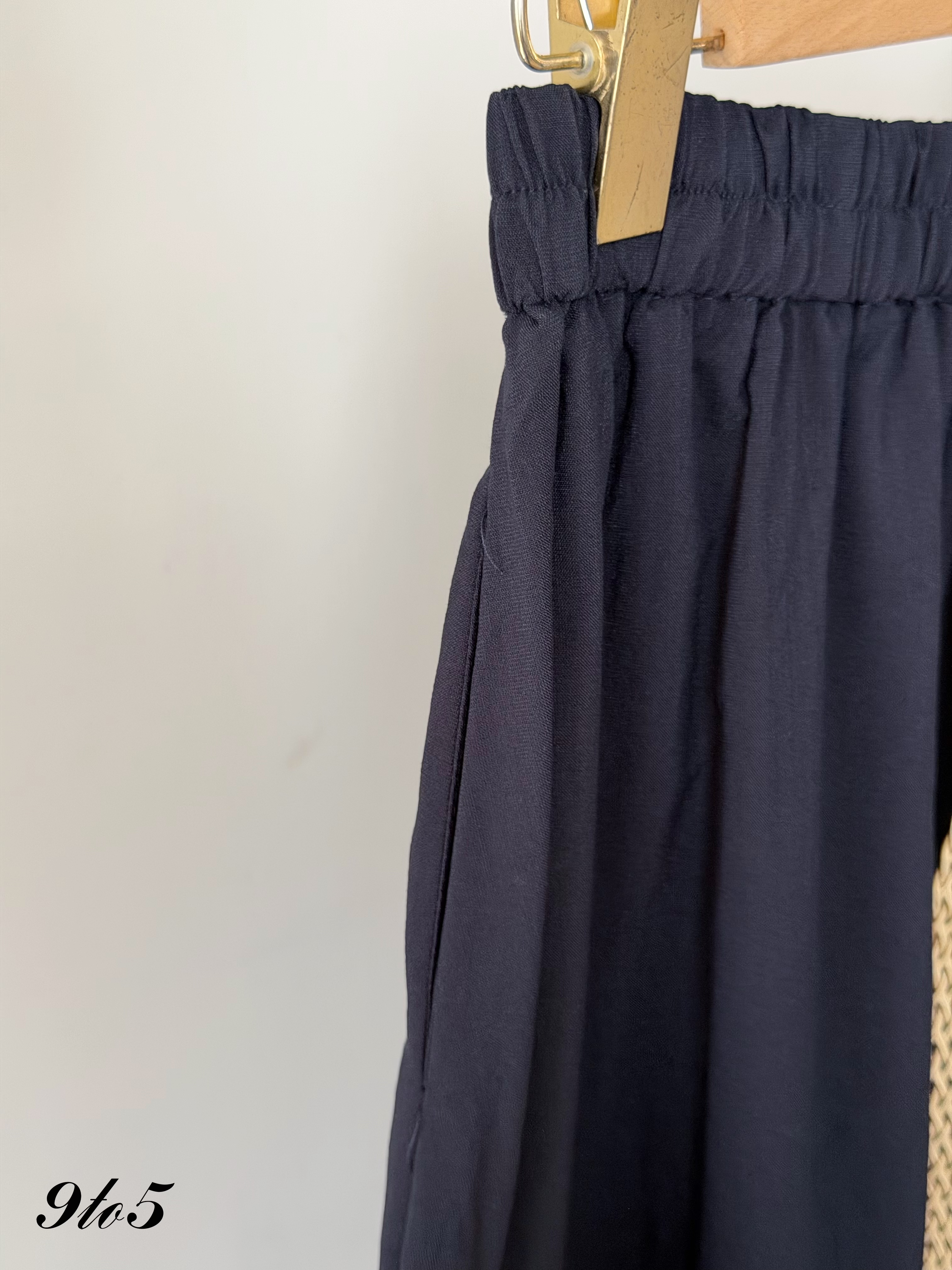 D2381 Fake Two-Pieces Matching Set - Brown & Navy