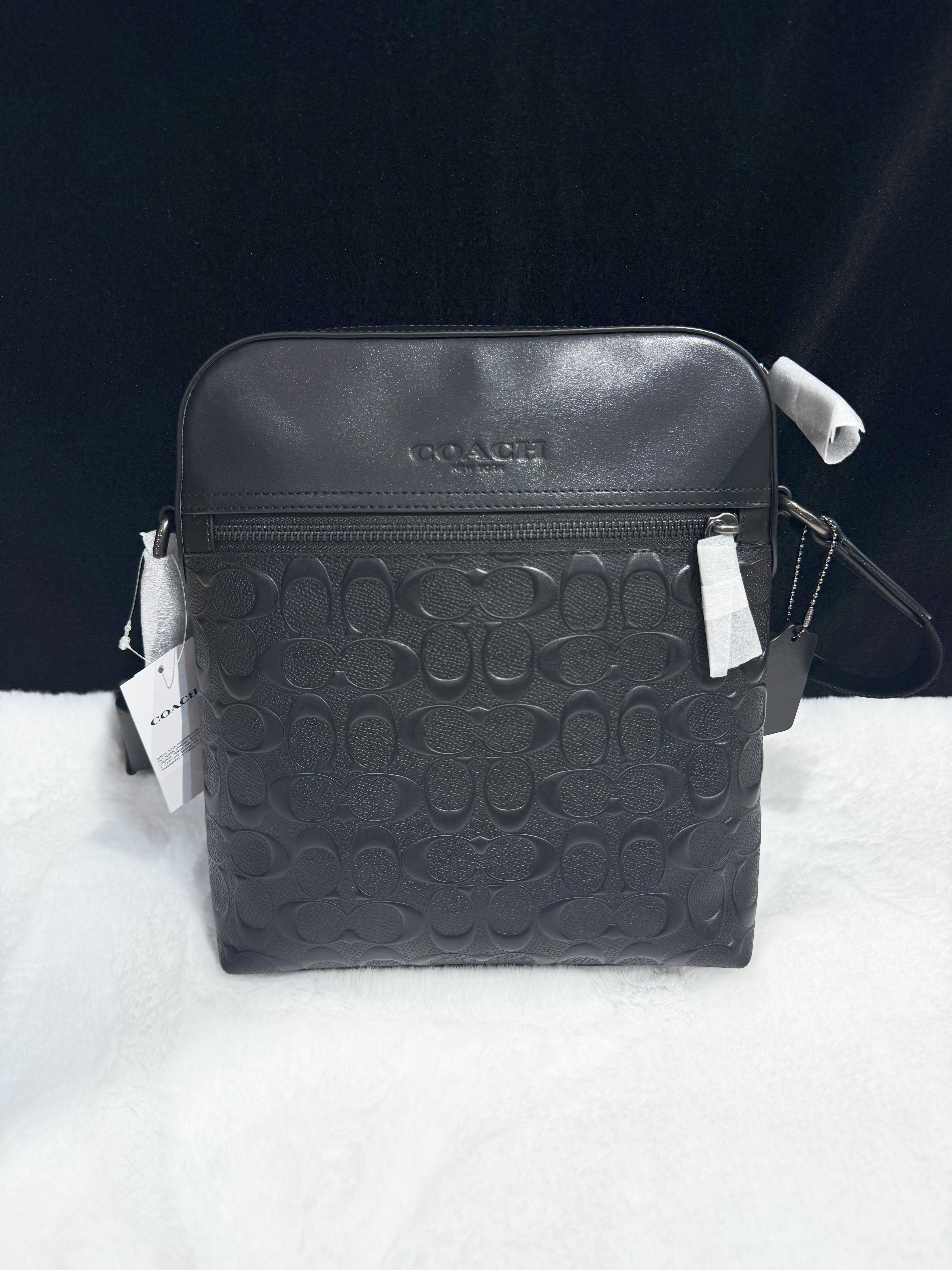 Coach flight bag blk/sleather