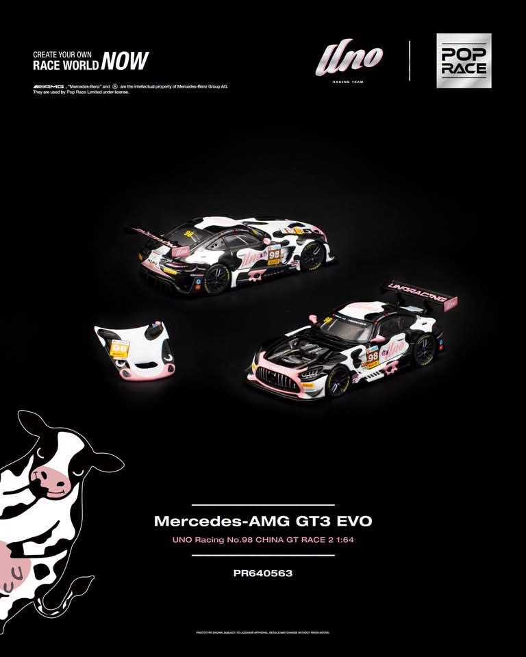 (預訂 Pre Order) Poprace (PR640563) MERCEDES-AMG GT3 EVO UNO RACING NO.98 CHINA GT RACE 2 "Momo"