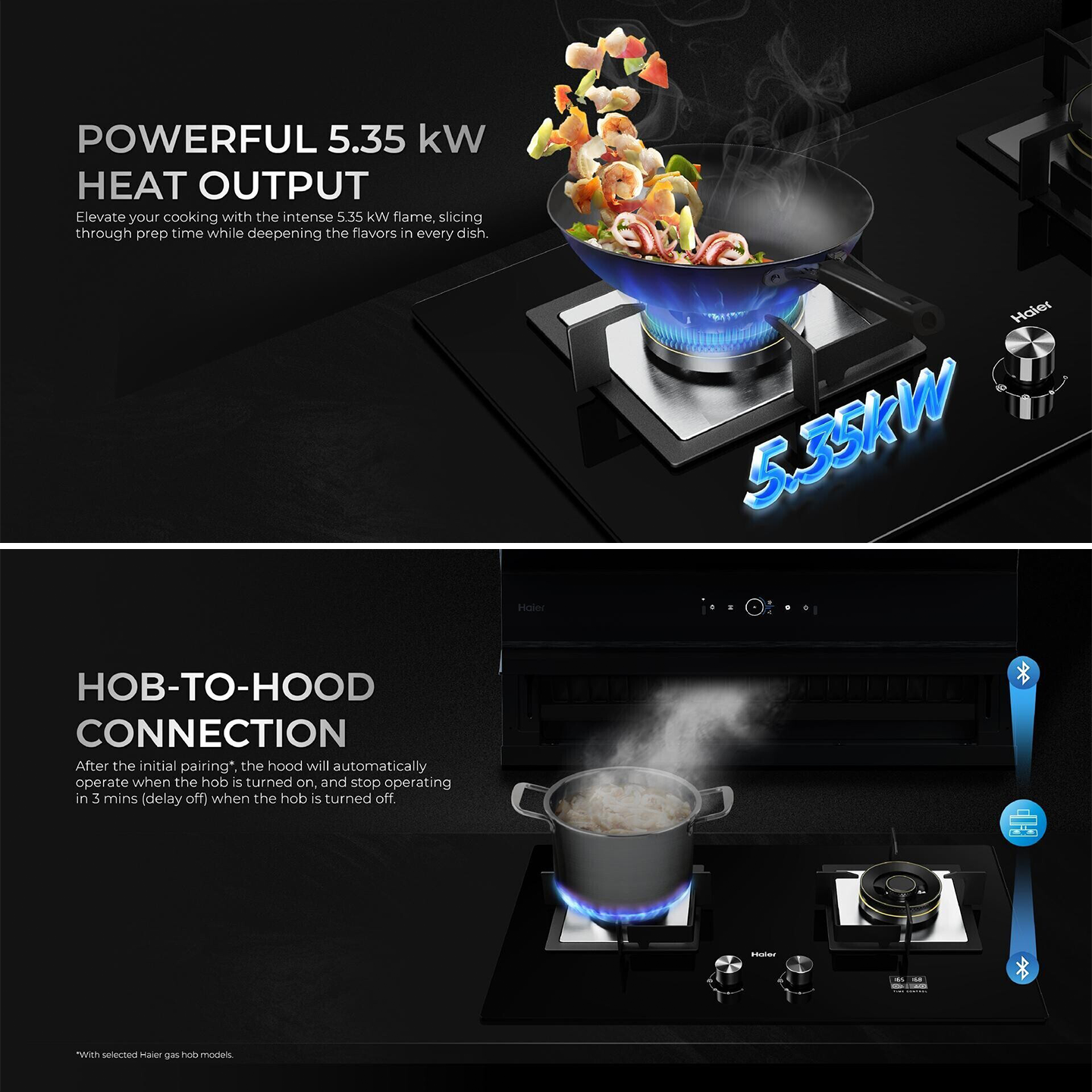 Haier 2-Burner Built-in Gas Hob with Timer (HC-Q68266BT)