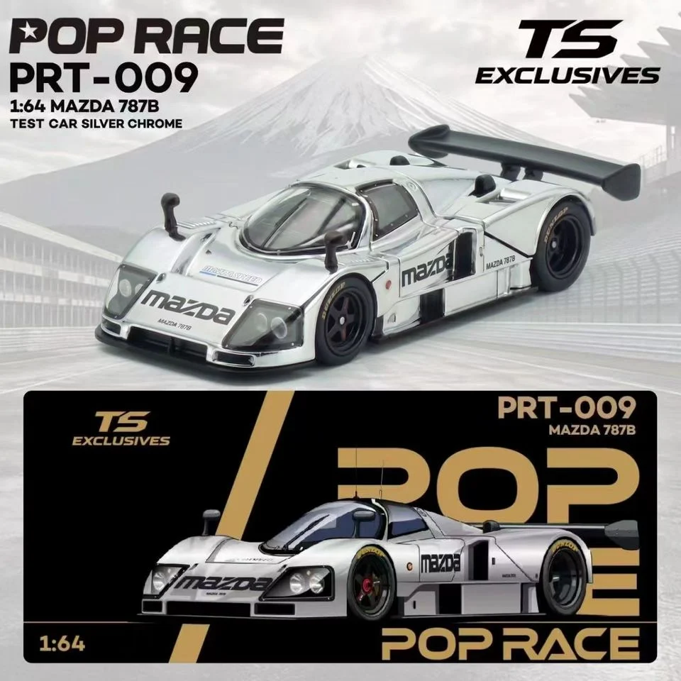 Pre Order - POP RACE x TOKYO STATION (PRT009) 1/64 MAZDA 787B TEST CAR SILVER CHROME POPRACE / 預訂優惠價 Pre-Order Price$142