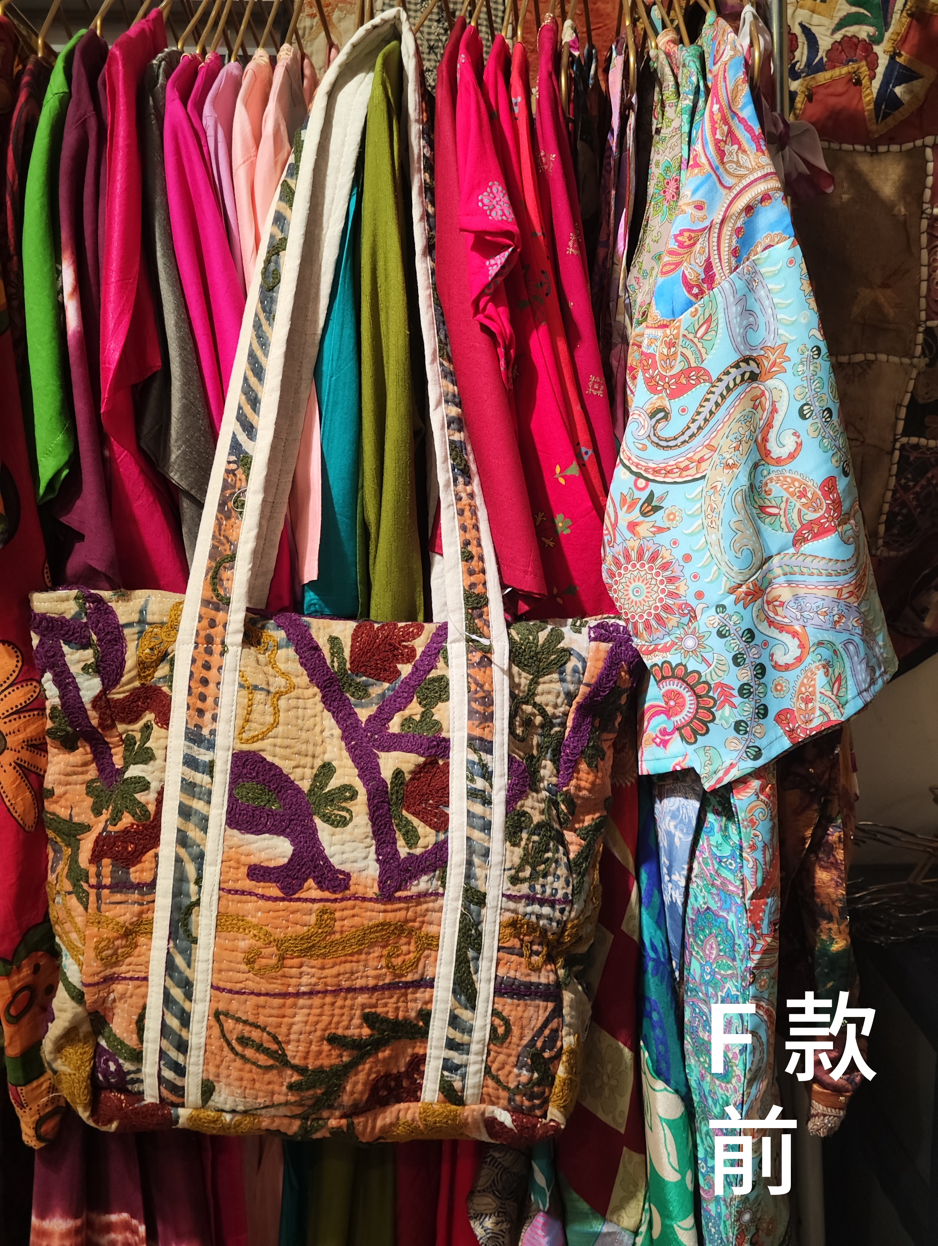 印度古布剌繡 tote bag