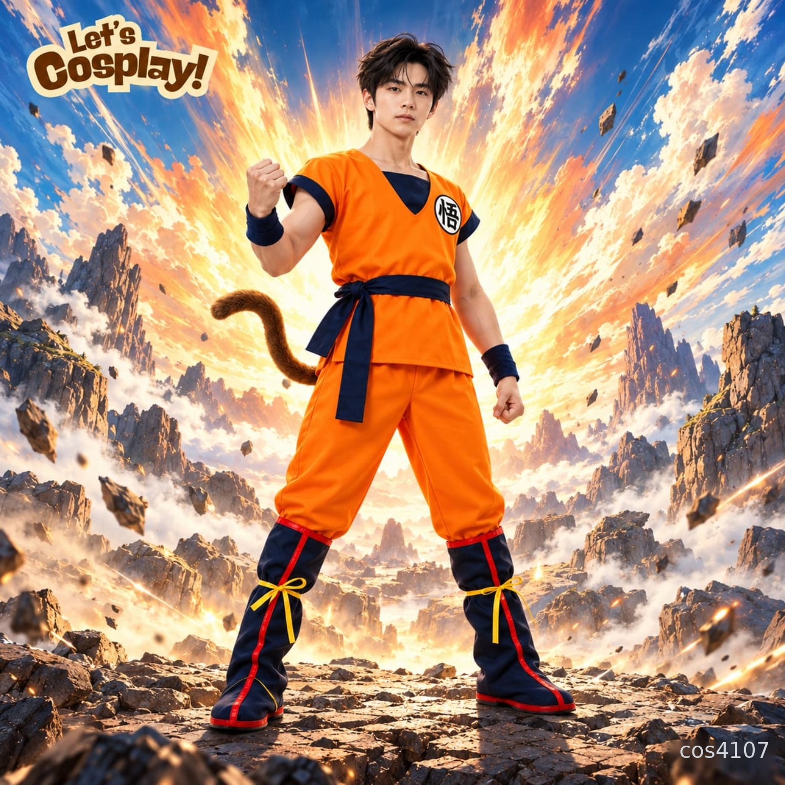 七龍珠孫悟空Goku成人動漫角色扮演萬聖節服裝｜三款套裝可選｜香港現貨 Lets Cosplay