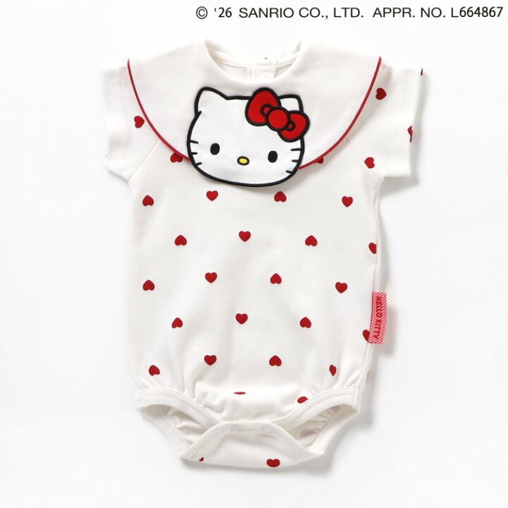 🇯🇵預訂 日本直送🇯🇵Apres les cours x Sanrio系列兩色愛心波點人物圍兜短袖包屁衣