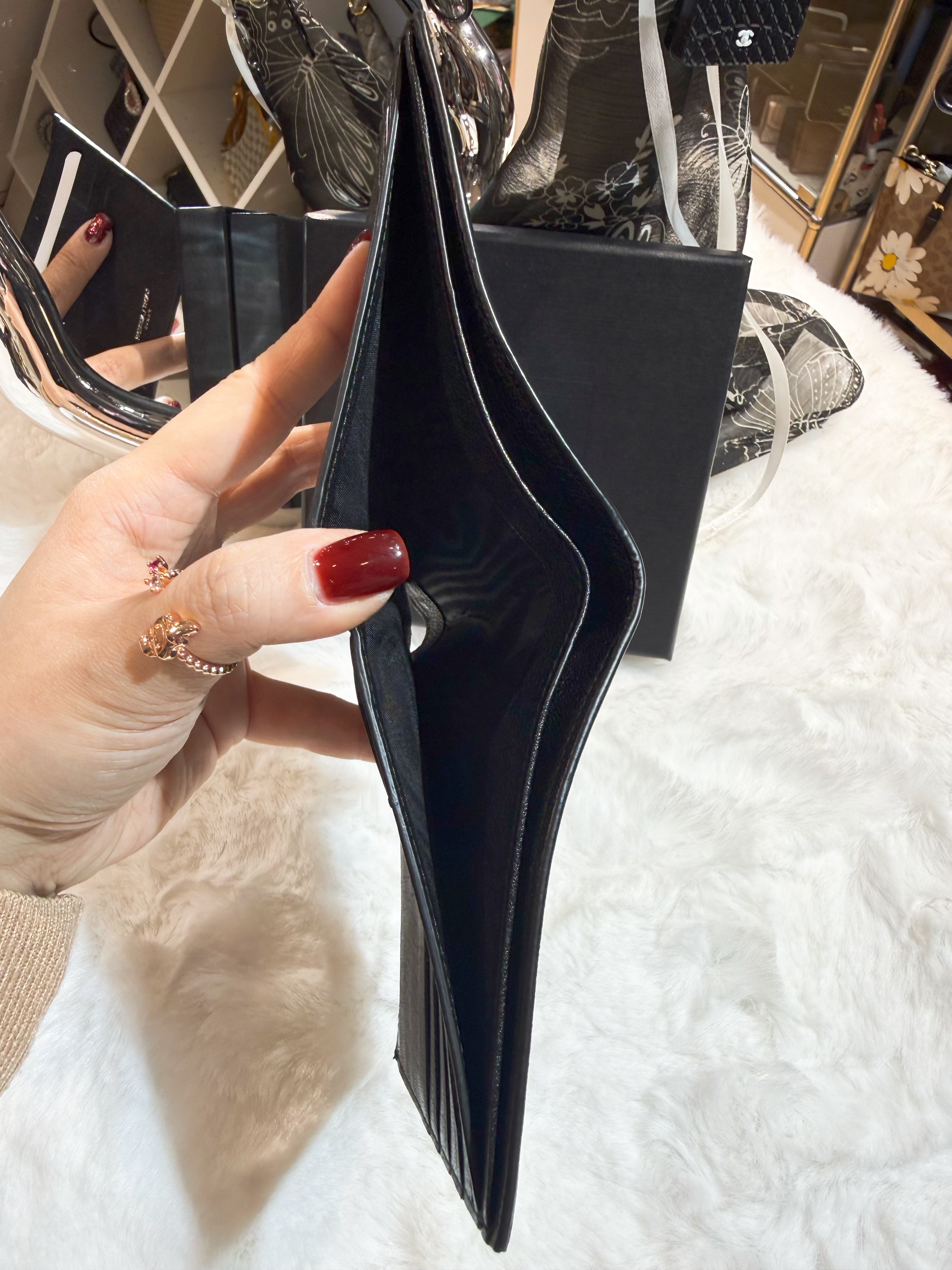 YSL bi fold wallet blk/star