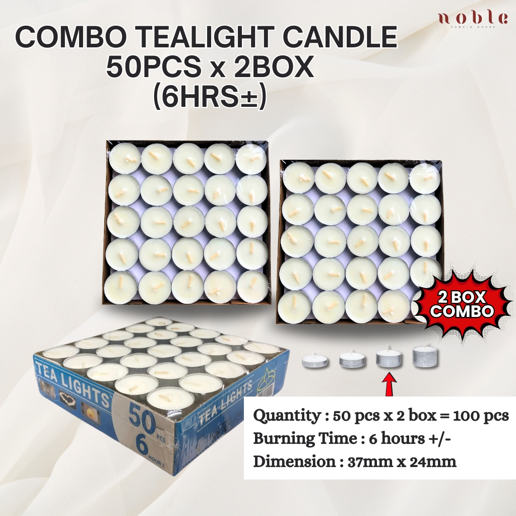 Piala Emas- Tealight Candle 100pcs/Tealight/Tea Light/Lilin 2Hrs/4Hrs/6Hrs/8Hrs