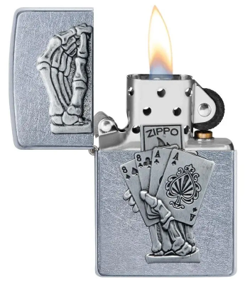 Zippo 49536 死人手牌 Dead Man's Hand Emblem  | 防風打火機 | ZIPPO 指定授權經銷商 |美國製造 | 收藏