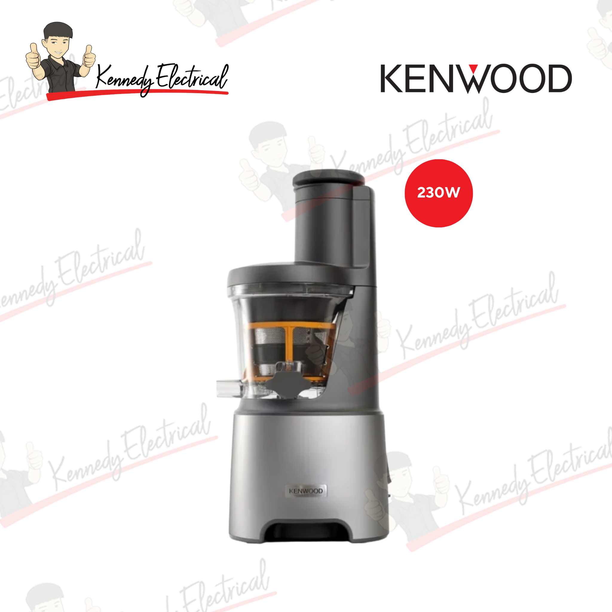 Kenwood 230W PureJuice XL Slow Press Juicer Silver (JMP85.000SI)