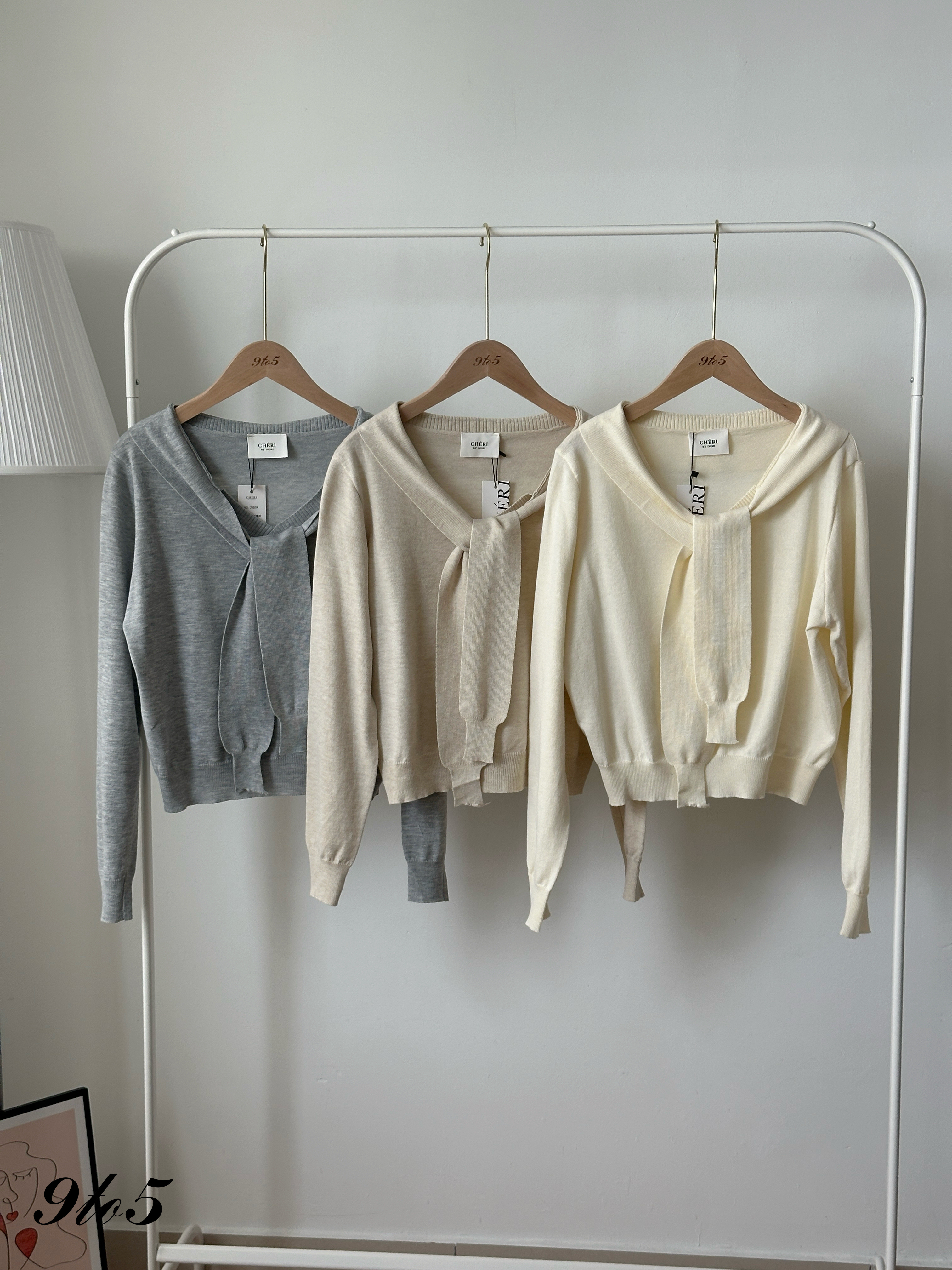 T4386 Long Sleeve Draped Knit Sweater - 3 Colors 