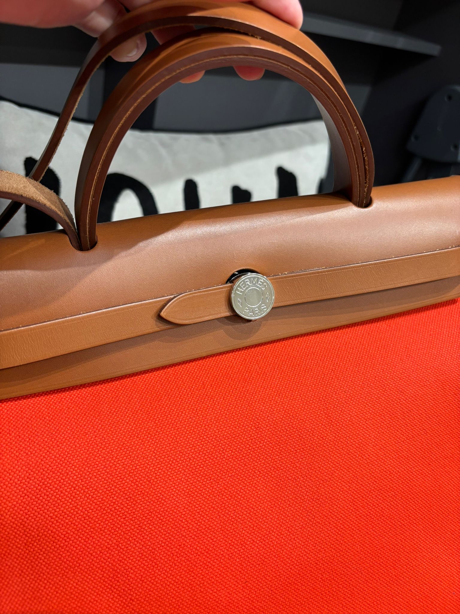 Hermes herbag 31,STAMP C, capucine ,100%Authentic ,98%new ✅收據副本✅Key Lock✅Dust bag