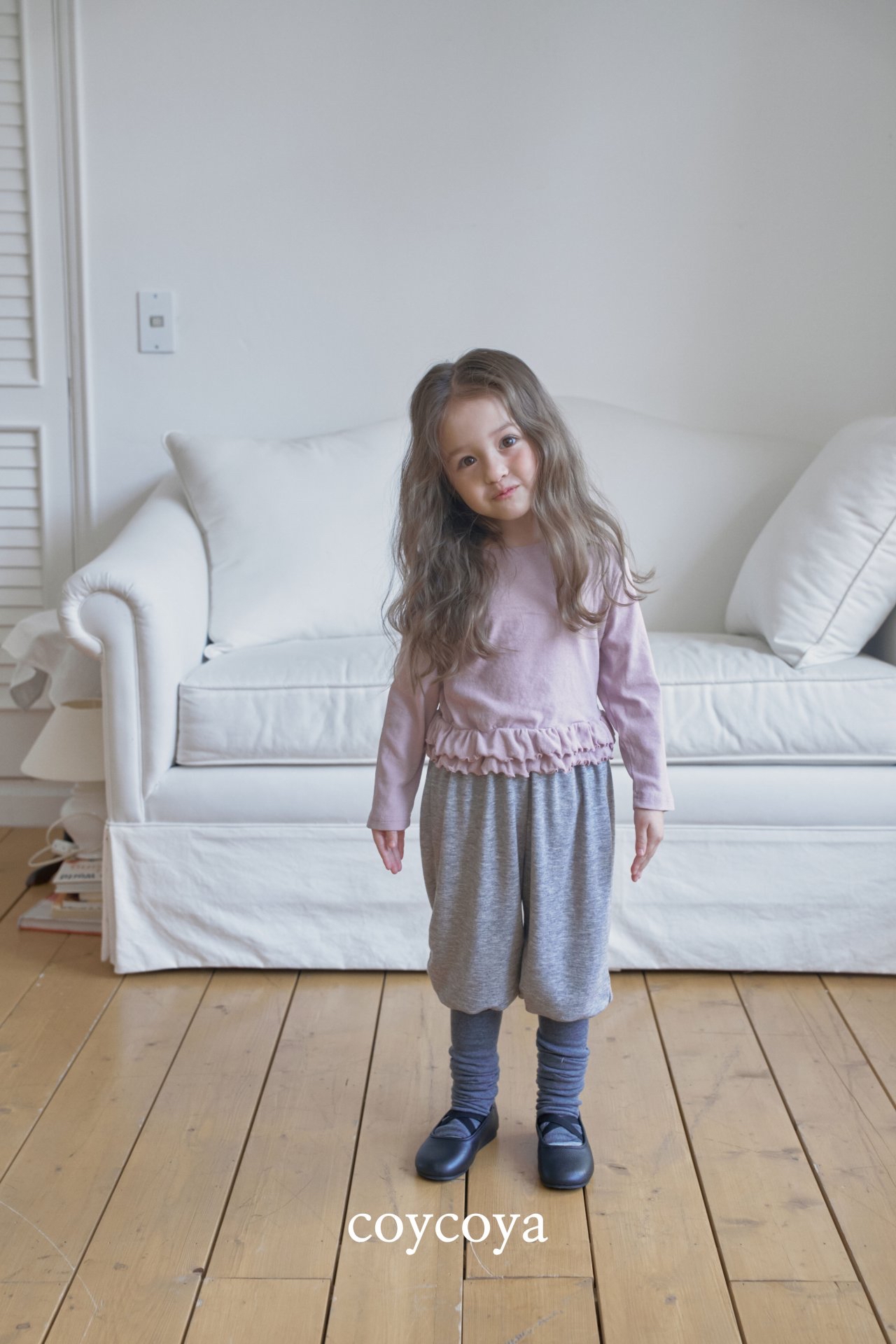 🌸預訂 韓國直送🌸🇰🇷COYCOYA兩色雙層褶皺下擺長袖上衣