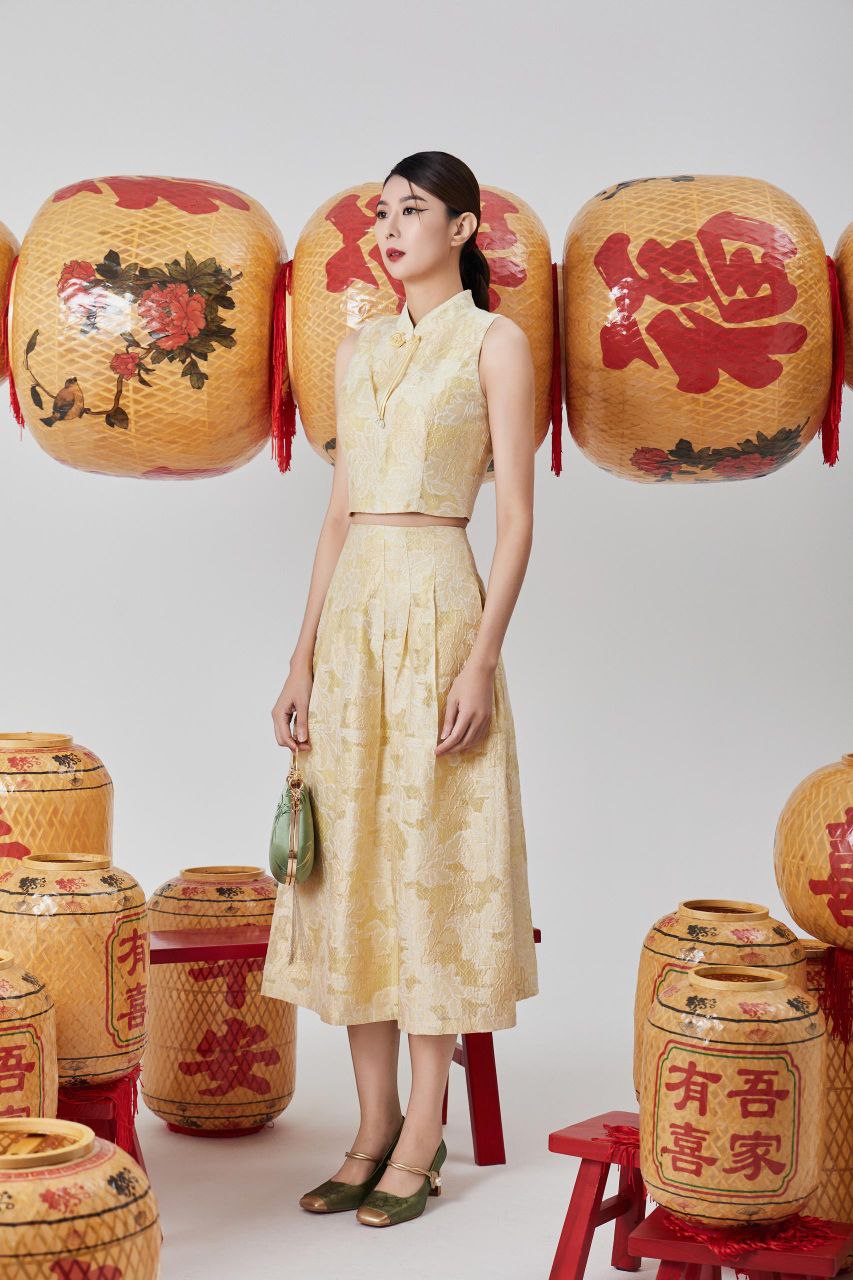 旗袍套装半裙 1393