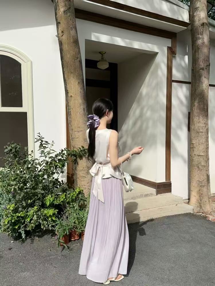 TP300冰纱紫法式上衣