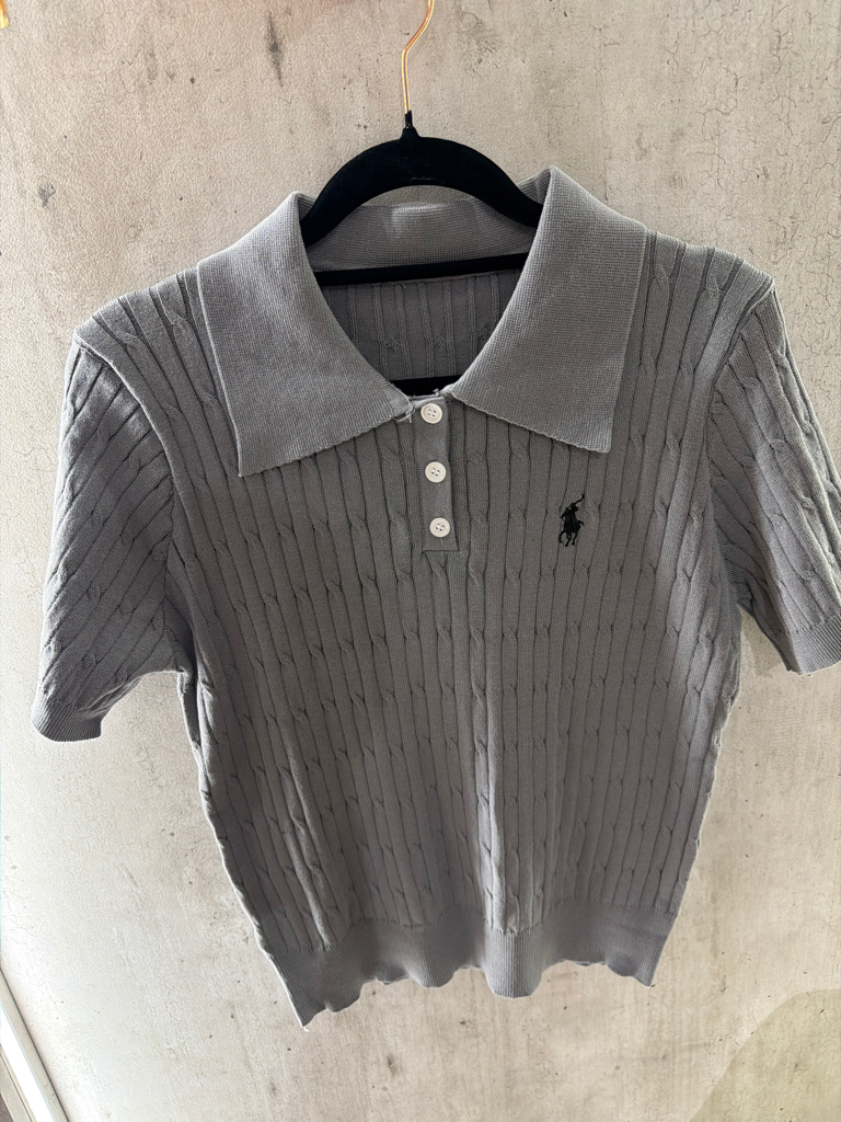 麻花針織Polo衫