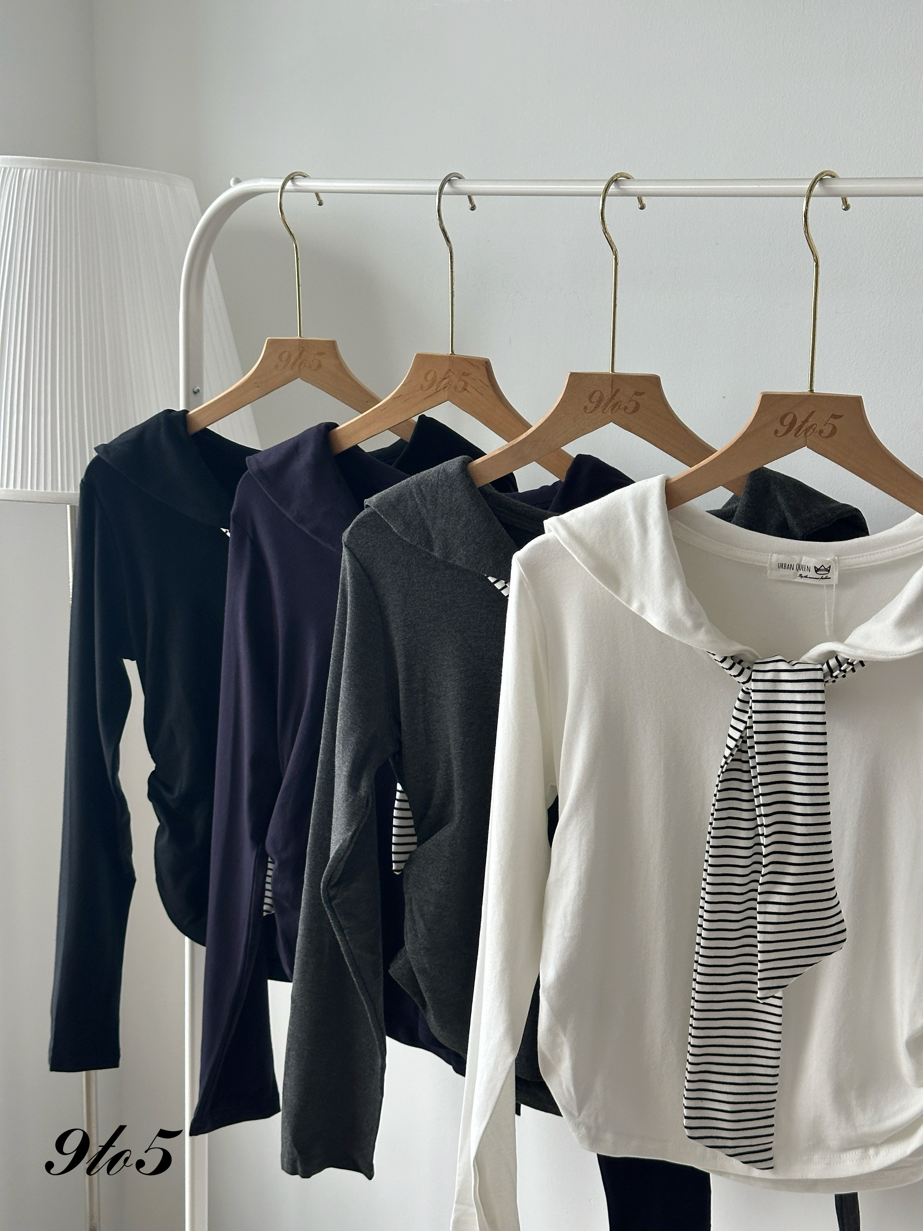 T4202 Long Sleeve Preppy Top - 4 Colors 