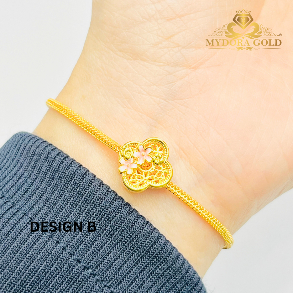 MYDORA Charm Bead Clover Lattice Bloom (5G) l EMAS 916/22K