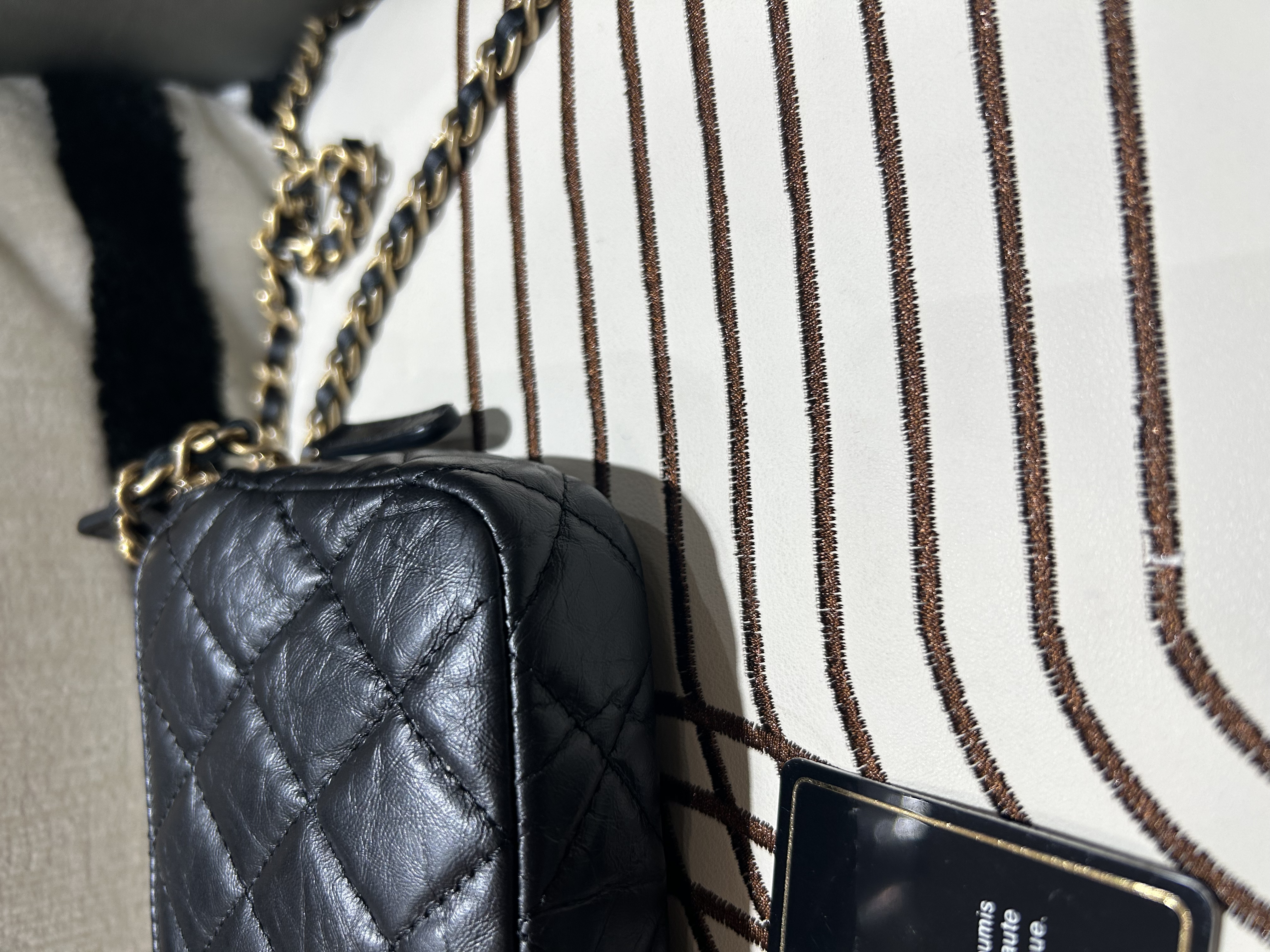 Chanel Double Zip Clutch With Chain Black Quilted Aged Calfskin Lucky Charms 2.55 Reissue Gold Hardware 100%Authentic ,98%new ✅25card ✅dust bag✅box