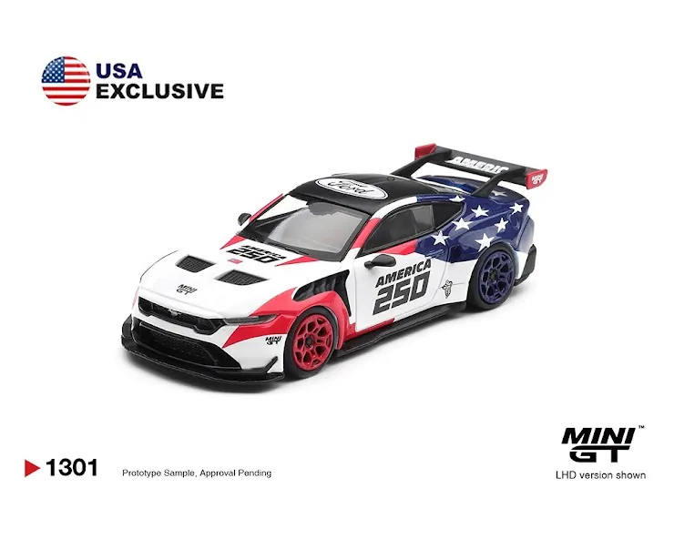 (預訂 Pre Order) Mini GT  ( MGT01301-BL ) Ford Mustang GTD America 250 USA Exclusive LHD / Blister Packaging