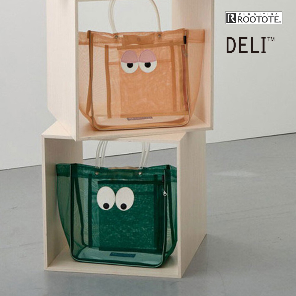 🆕【⭐訂購⭐】日本直送 🇯🇵🌀Rootote Square Gaze 系列 可愛 網眼 半透明 #Totebag (連收納袋)［4款選］🌀 [ELJD-0144][261116]
