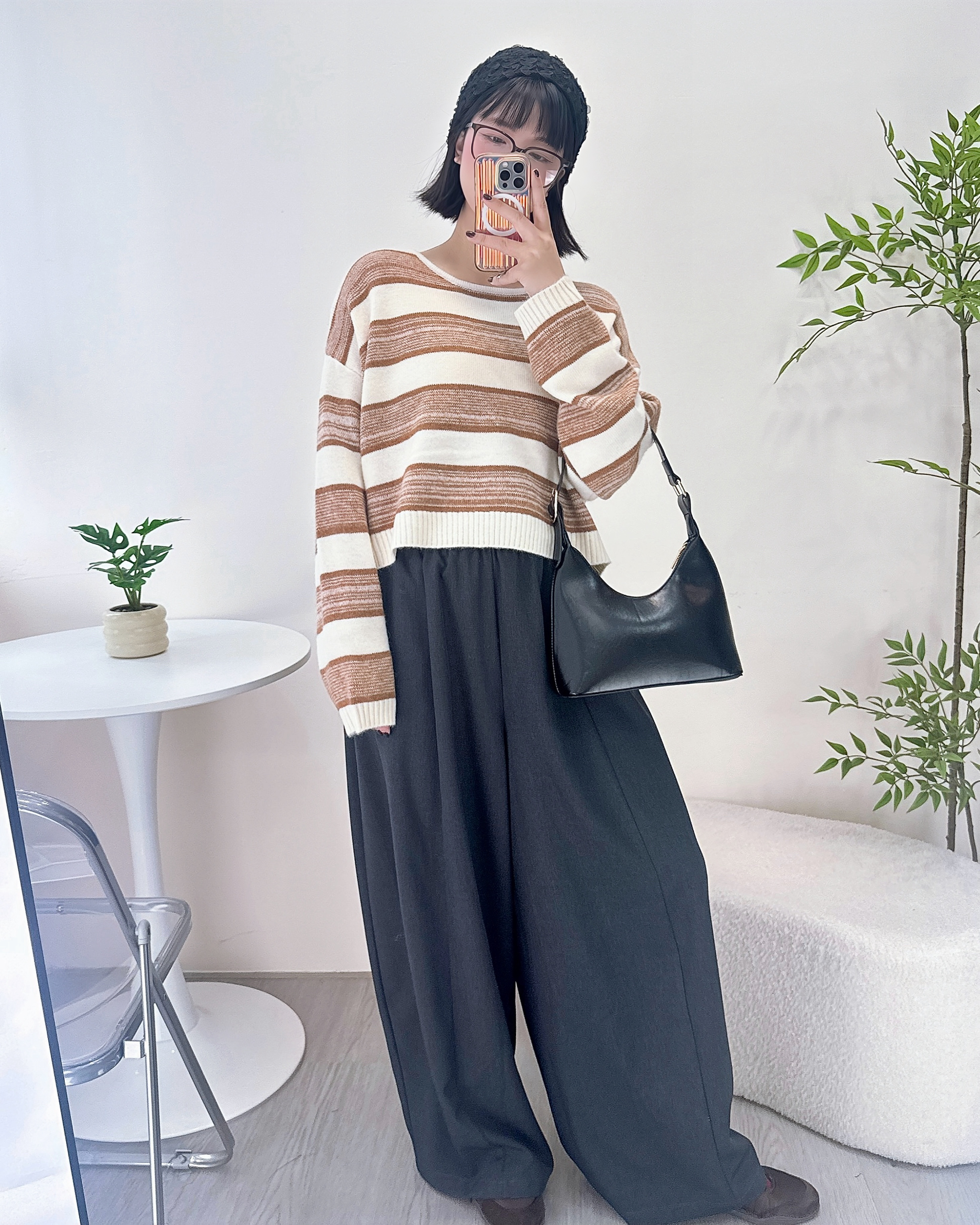 超顯瘦百搭慵懶西褲 2色